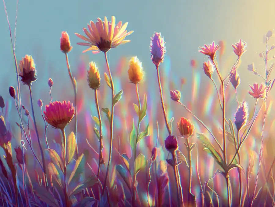 A peaceful image representing a child blooming in their own time